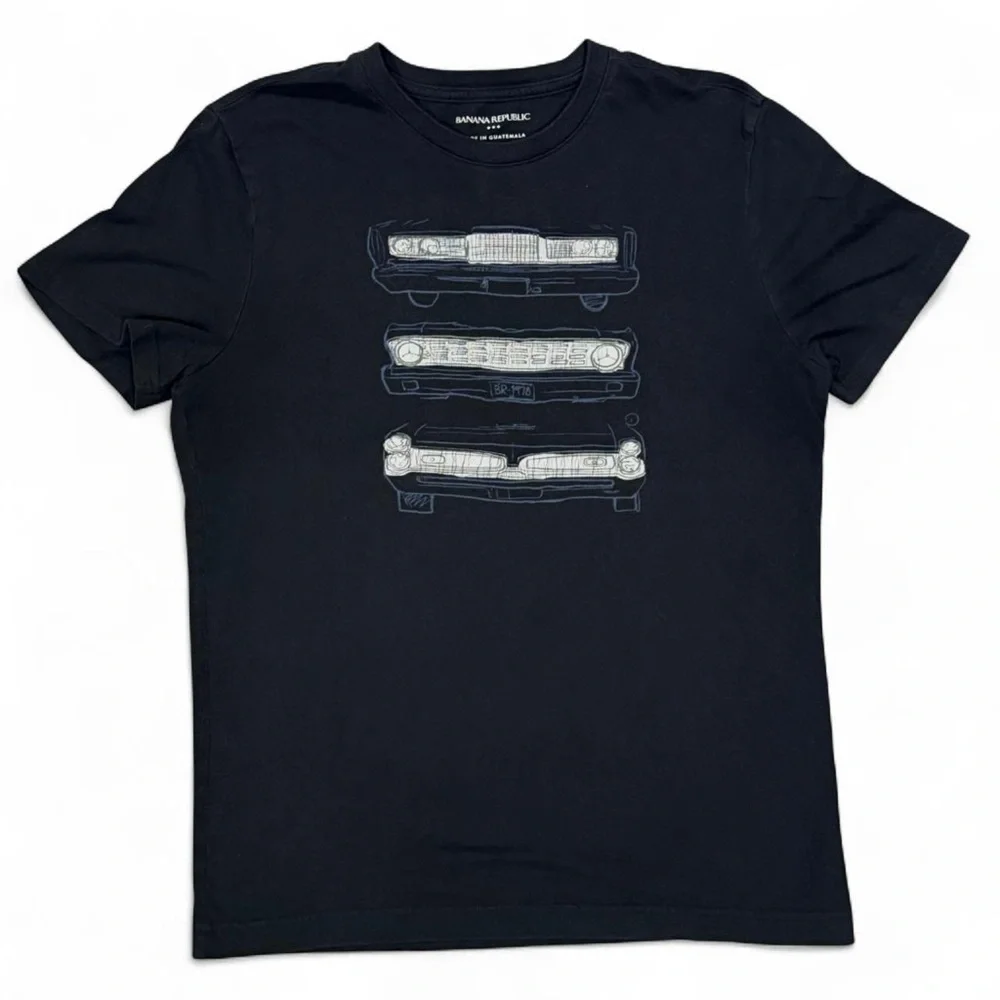 Banana Republic Car Graphic T Shirt Size M